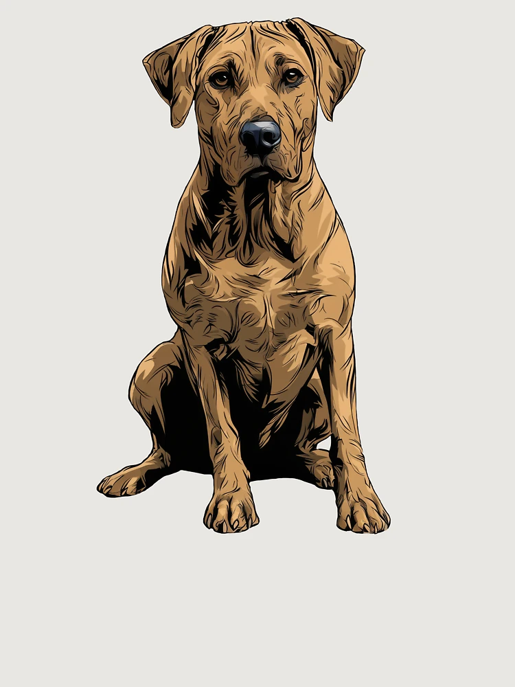 Aperçu 6 sur 6. Sweat à capuche oversize premium avec l'œuvre Chien Rhodesian Ridgeback créée et vendue par whyitsme.