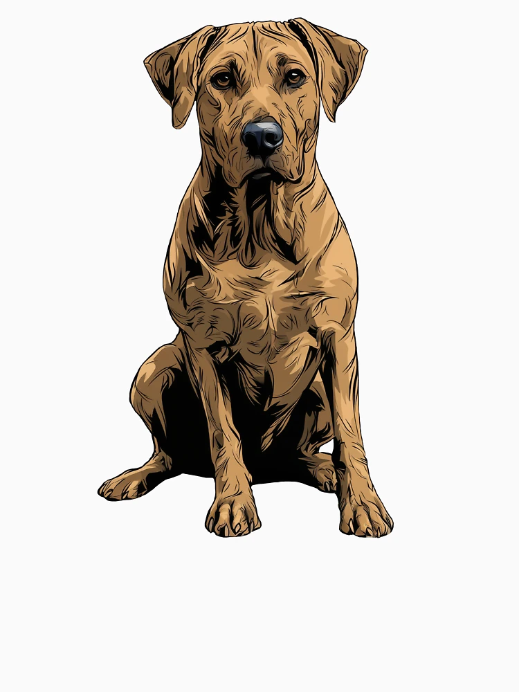 Aperçu 6 sur 6. Sweat à capuche épais avec l'œuvre Chien Rhodesian Ridgeback créée et vendue par whyitsme.