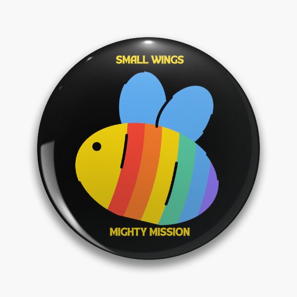 Item preview, Small Wings, Mighty Mission – Rainbow Bee Design designed and sold by JaroPrints.