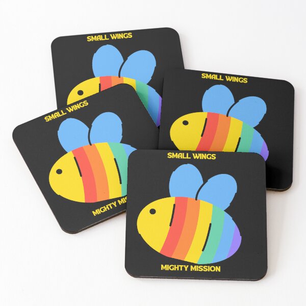 Item preview, Small Wings, Mighty Mission – Rainbow Bee Design designed and sold by JaroPrints.