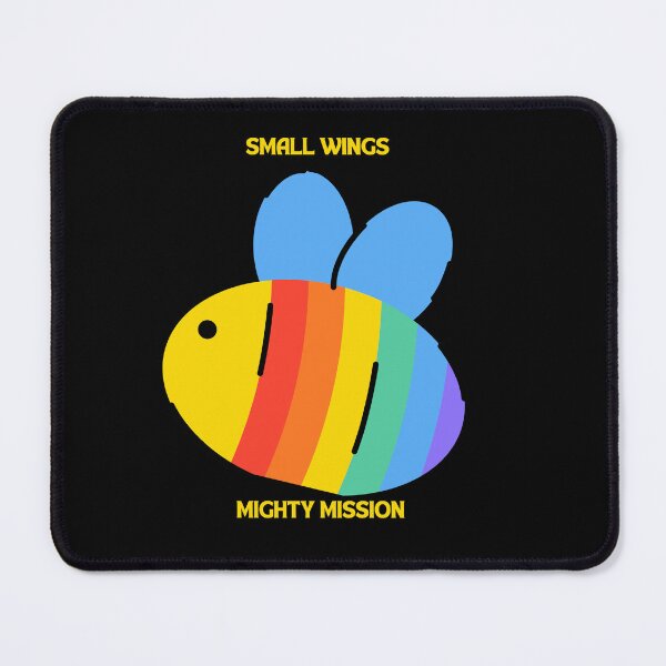 Item preview, Small Wings, Mighty Mission – Rainbow Bee Design designed and sold by JaroPrints.