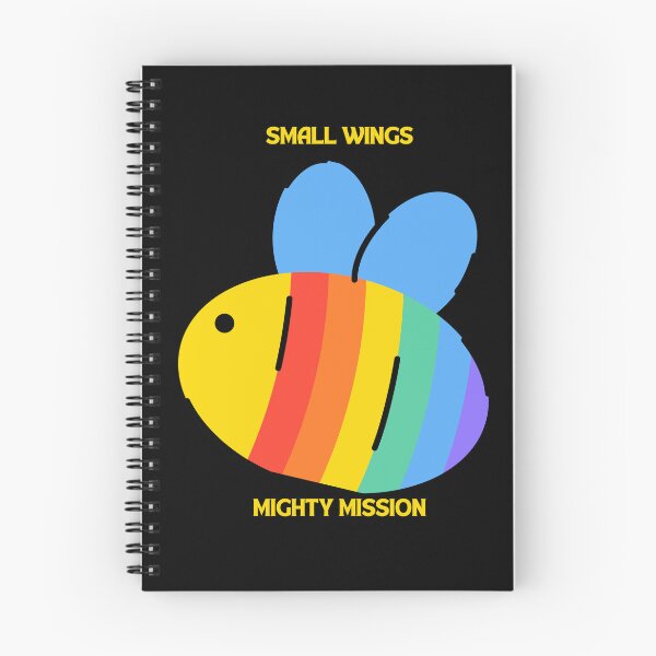 Item preview, Small Wings, Mighty Mission – Rainbow Bee Design designed and sold by JaroPrints.