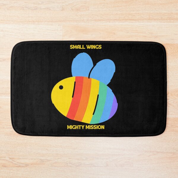 Item preview, Small Wings, Mighty Mission – Rainbow Bee Design designed and sold by JaroPrints.