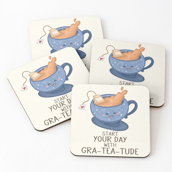 Item preview, start Your Day with GraTEAtude Pun designed and sold by Khotekmei.