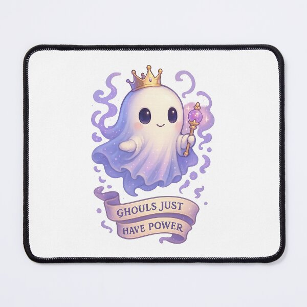 Item preview, Ghouls Just Have Power – Regal Chibi Ghost Queen Feminist Gothic T-Shirt designed and sold by MujernDesignArt.