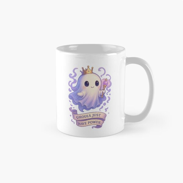 Item preview, Ghouls Just Have Power – Regal Chibi Ghost Queen Feminist Gothic T-Shirt designed and sold by MujernDesignArt.
