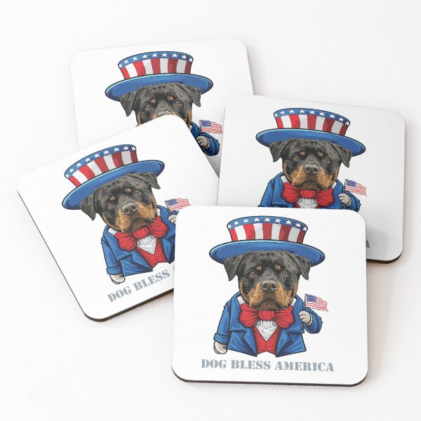 Item preview, Rottweiler Dog Bless America designed and sold by whyitsme.
