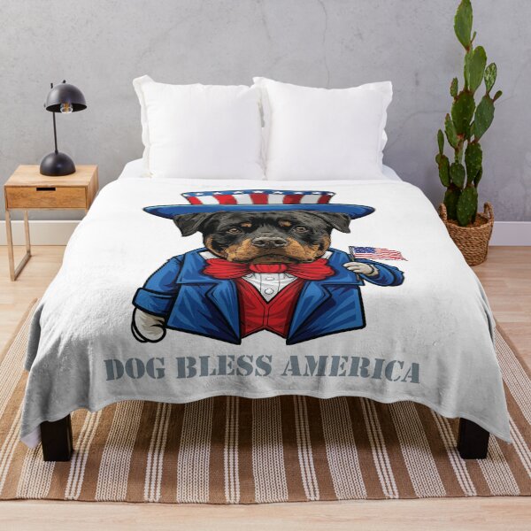 Item preview, Rottweiler Dog Bless America designed and sold by whyitsme.