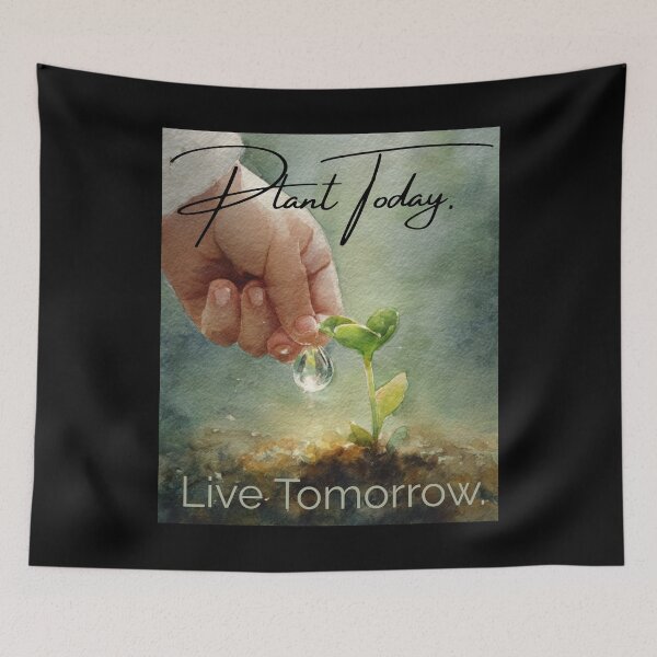 Item preview, Plant Today. Live Tomorrow – Seedling Watercolor Art designed and sold by Ela-graphicwiz.