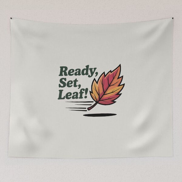 Item preview, Ready, Set, Leaf! - Energetic Autumn Fun Design designed and sold by Jollys-ArtShop.