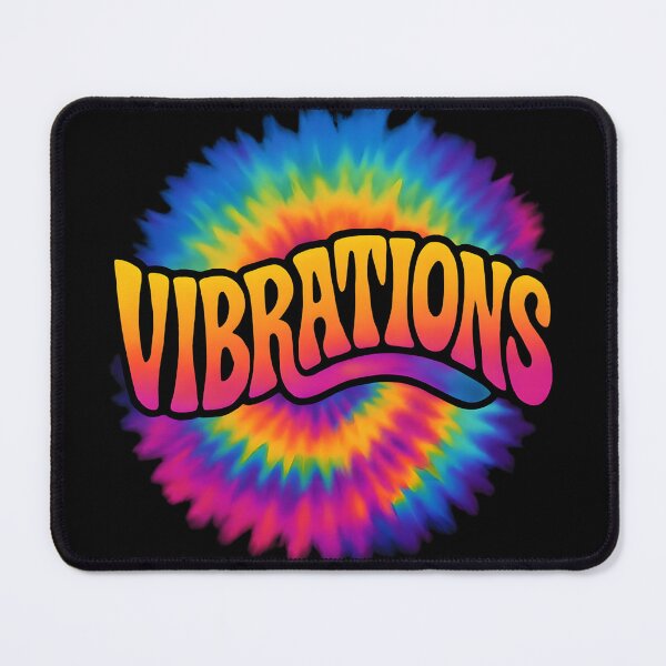 Item preview, VIBRATIONS – Psychedelic Tie-Dye Groovy Typography Design designed and sold by JaroPrints.
