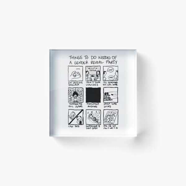 Item preview, Things To Do Instead Of A Gender Reveal Party Cartoon designed and sold by SitDownAJ.