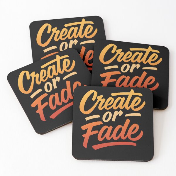 Item preview, Create or Fade – Bold Motivational Typography Design designed and sold by JaroPrints.