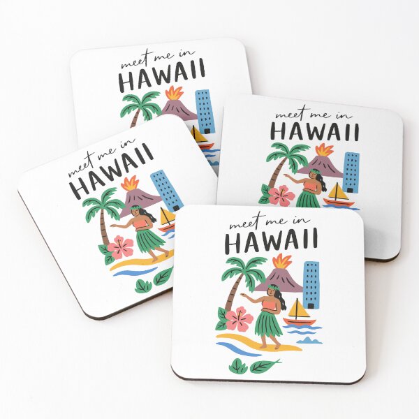 Item preview, Meet Me In Hawaii with Icons designed and sold by Pink Pineapple Works.