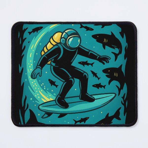 Item preview, Shark Surfer Deep Dive Art designed and sold by Shoot-The-Moon.
