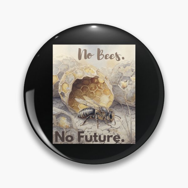 Item preview, No Bees. No Future – Watercolor Bee Awareness Art designed and sold by Ela-graphicwiz.