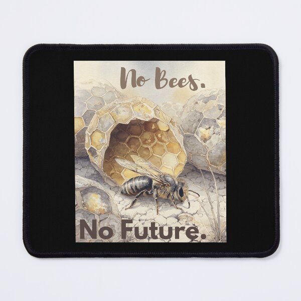 Item preview, No Bees. No Future – Watercolor Bee Awareness Art designed and sold by Ela-graphicwiz.