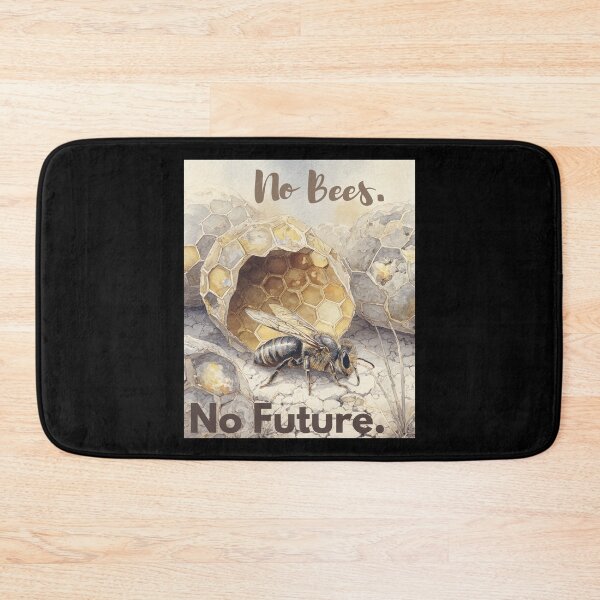 Item preview, No Bees. No Future – Watercolor Bee Awareness Art designed and sold by Ela-graphicwiz.