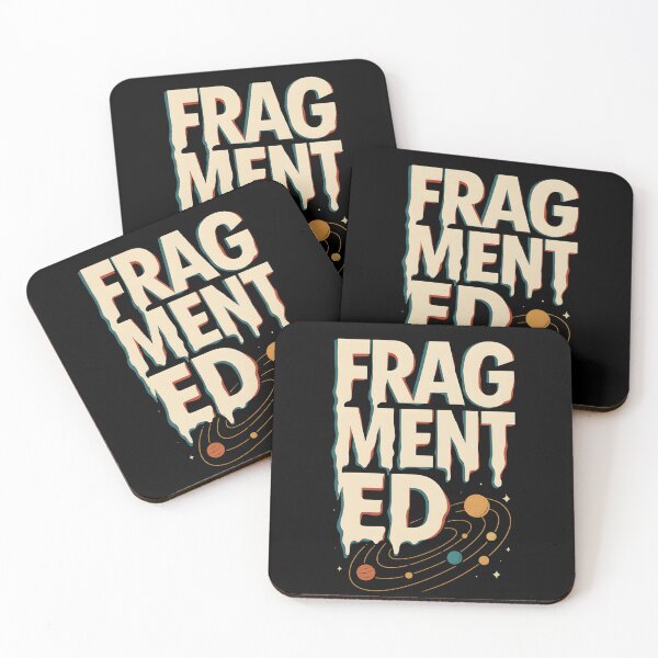 Item preview, Fragmented – Retro Meltdown Space Typography Art designed and sold by JaroPrints.