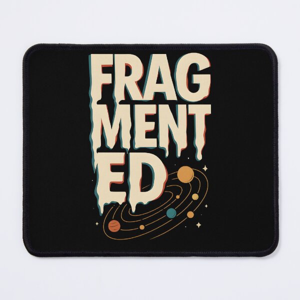 Item preview, Fragmented – Retro Meltdown Space Typography Art designed and sold by JaroPrints.