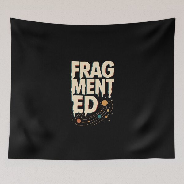 Item preview, Fragmented – Retro Meltdown Space Typography Art designed and sold by JaroPrints.