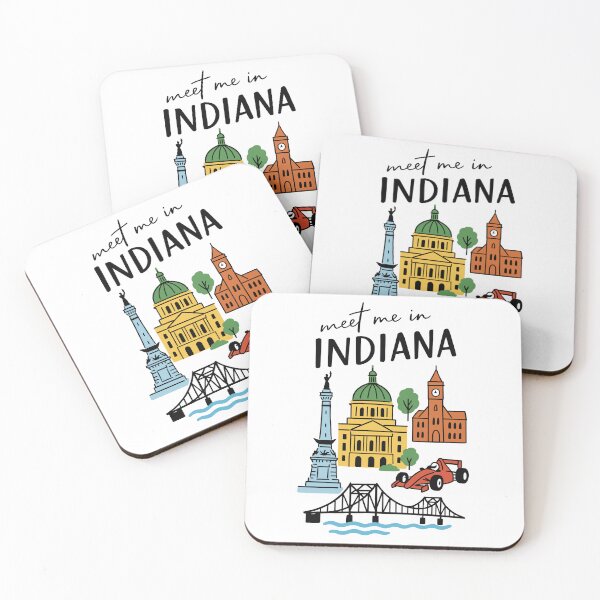 Item preview, Meet Me In Indiana with Icons designed and sold by Pink Pineapple Works.