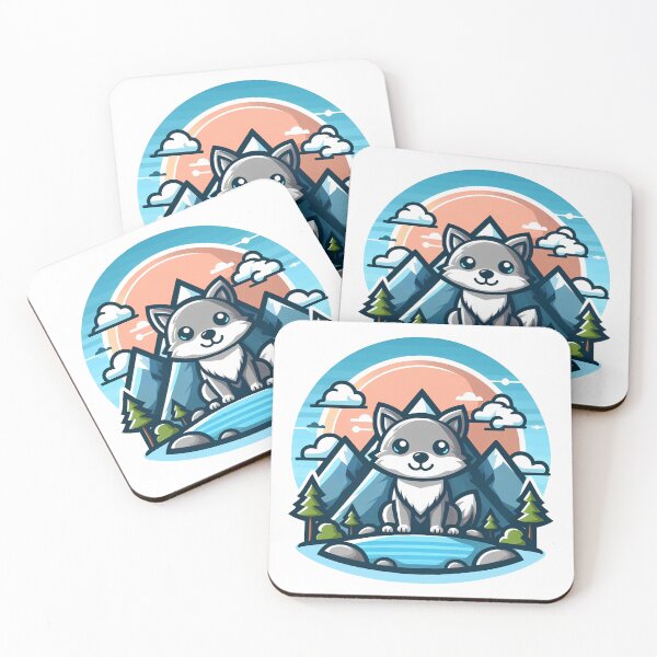 Item preview, Little kawaii mountain wolf designed and sold by Artillenium.
