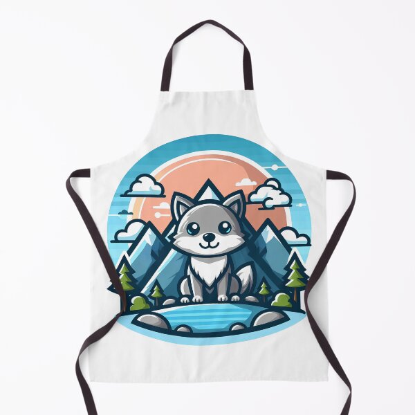 Item preview, Little kawaii mountain wolf designed and sold by Artillenium.