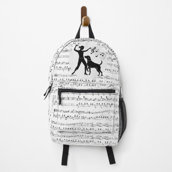 Item preview, Dog Dancing with Woman Music Notes Silhouette Black designed and sold by TackyTime.