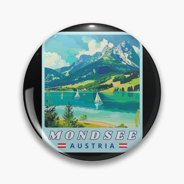 Item preview, Mondsee in Salzkammergut, Austria Vintage Art Travel Landscape designed and sold by MaateoDesign.