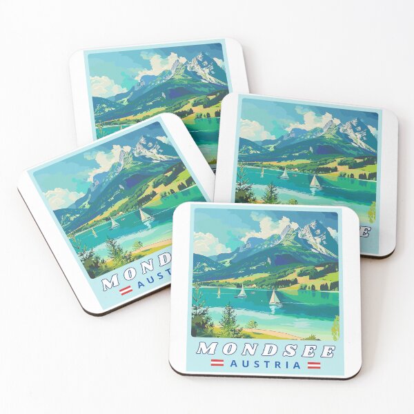 Item preview, Mondsee in Salzkammergut, Austria Vintage Art Travel Landscape designed and sold by MaateoDesign.