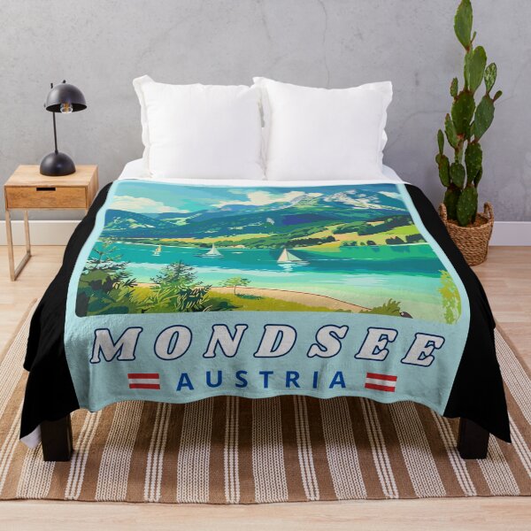 Item preview, Mondsee in Salzkammergut, Austria Vintage Art Travel Landscape designed and sold by MaateoDesign.