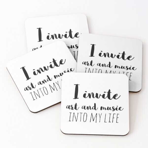 Item preview, I Invite Art and Music into My Life – Affirmation – Creative Living Typography designed and sold by Camila  Ardila.