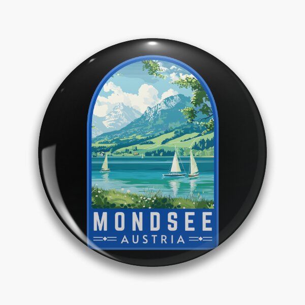 Item preview, Mondsee in Salzkammergut, Austria Vintage Travel Art Emblem designed and sold by MaateoDesign.