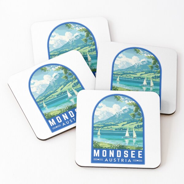 Item preview, Mondsee in Salzkammergut, Austria Vintage Travel Art Emblem designed and sold by MaateoDesign.