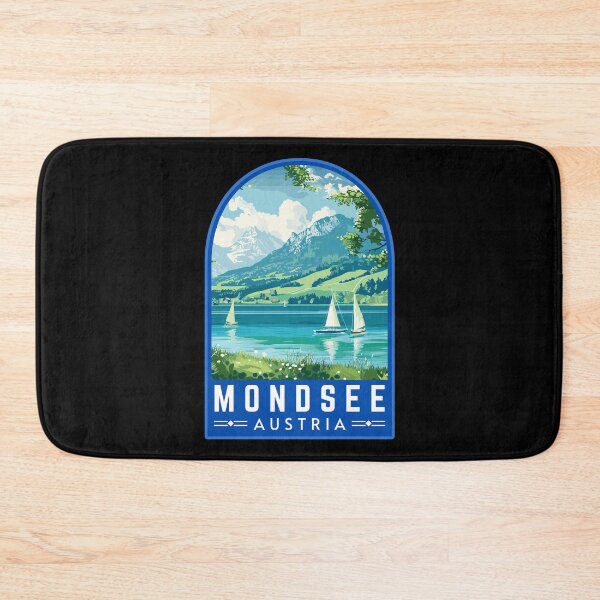 Item preview, Mondsee in Salzkammergut, Austria Vintage Travel Art Emblem designed and sold by MaateoDesign.