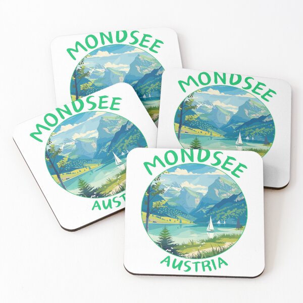 Item preview, Mondsee in Salzkammergut, Austria Retro Travel Art Circle Emblem designed and sold by MaateoDesign.