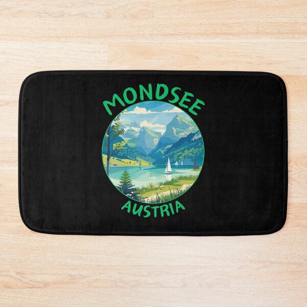 Item preview, Mondsee in Salzkammergut, Austria Retro Travel Art Circle Emblem designed and sold by MaateoDesign.