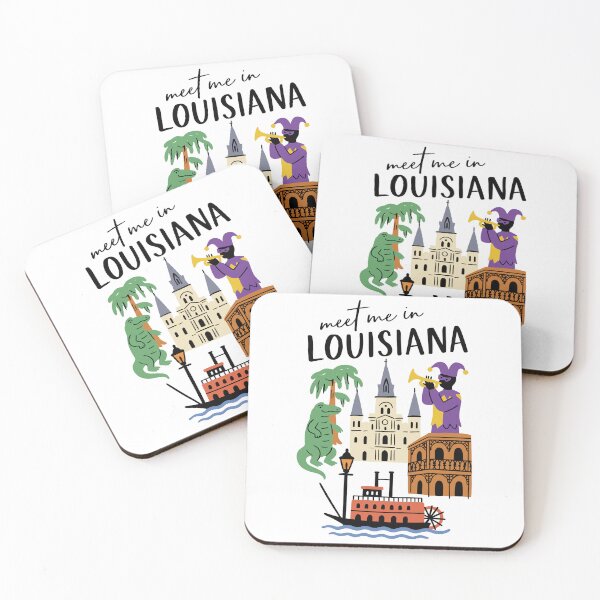 Item preview, Meet Me In Louisiana with Icons designed and sold by Pink Pineapple Works.