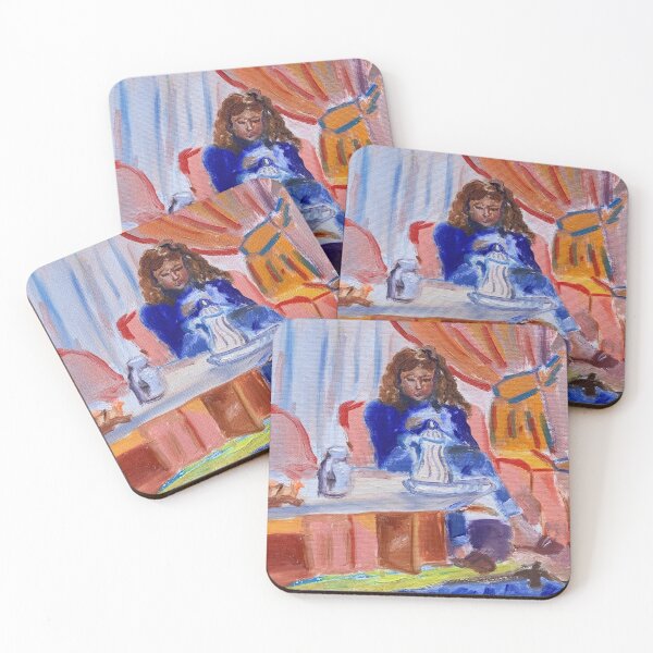 Item preview, Girl Drinking Saudi Coffee فتاة تحتسي القهوة السعودية designed and sold by Maha Al-Zahrani Fine Arts مها الزهراني للفنون الجميلة.