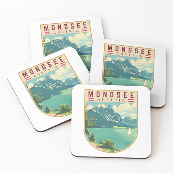 Item preview, Mondsee in Salzkammergut, Austria Travel Art Badge designed and sold by MaateoDesign.
