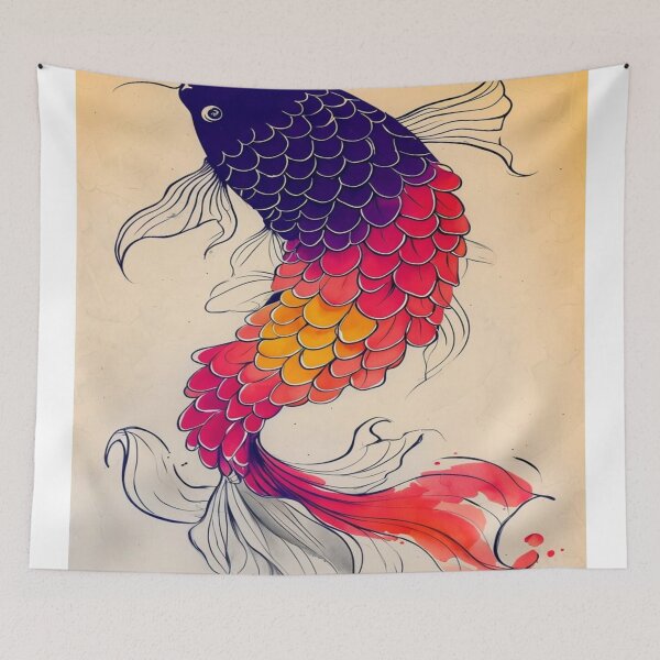 Item preview, Big colorful fish designed and sold by saly55887.