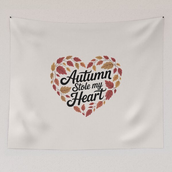 Item preview, Autumn Stole My Heart - Sweet Seasonal Love Design designed and sold by Jollys-ArtShop.