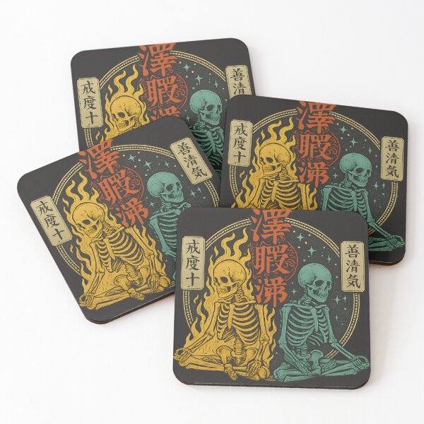 Item preview, Zen Skeletons Duality Fire Ice designed and sold by Shoot-The-Moon.