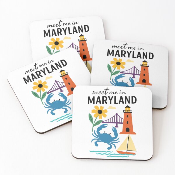 Item preview, Meet Me In Maryland with Icons designed and sold by Pink Pineapple Works.