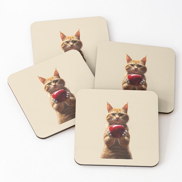 Item preview, An orange cat holding an apple designed and sold by Eddy-d.