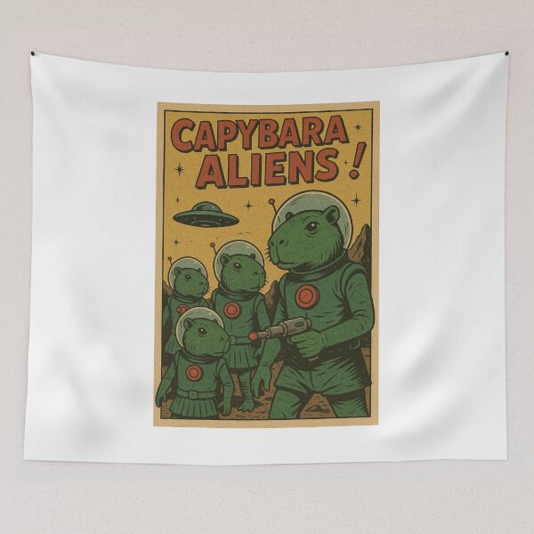 Item preview, Alien Capybaras – Comic Book Style Invasion designed and sold by Capybarastore_77.