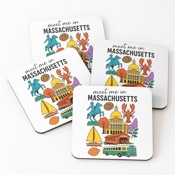 Item preview, Meet Me In Massachusetts with Icons designed and sold by Pink Pineapple Works.
