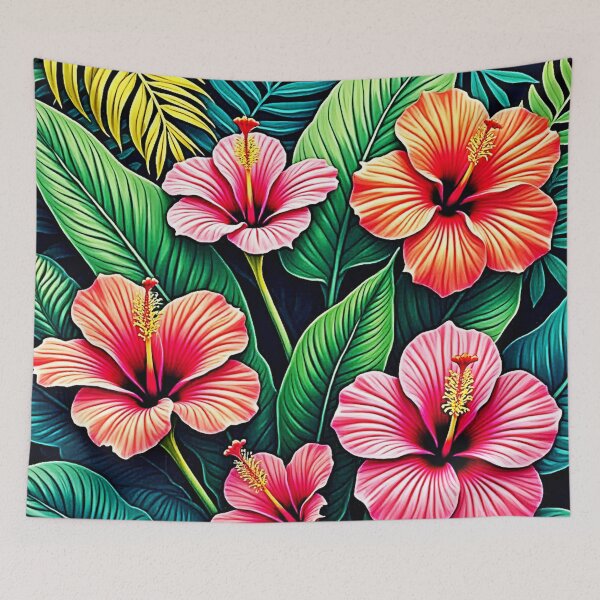 Item preview, Tropical Hibiscus Bloom Artistry designed and sold by Health And Fitness Posts e-Store.
