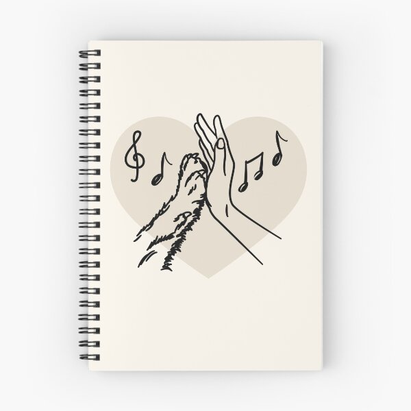 Item preview, Dog Dancing Paw Holding Hand Heart Music Notes designed and sold by TackyTime.